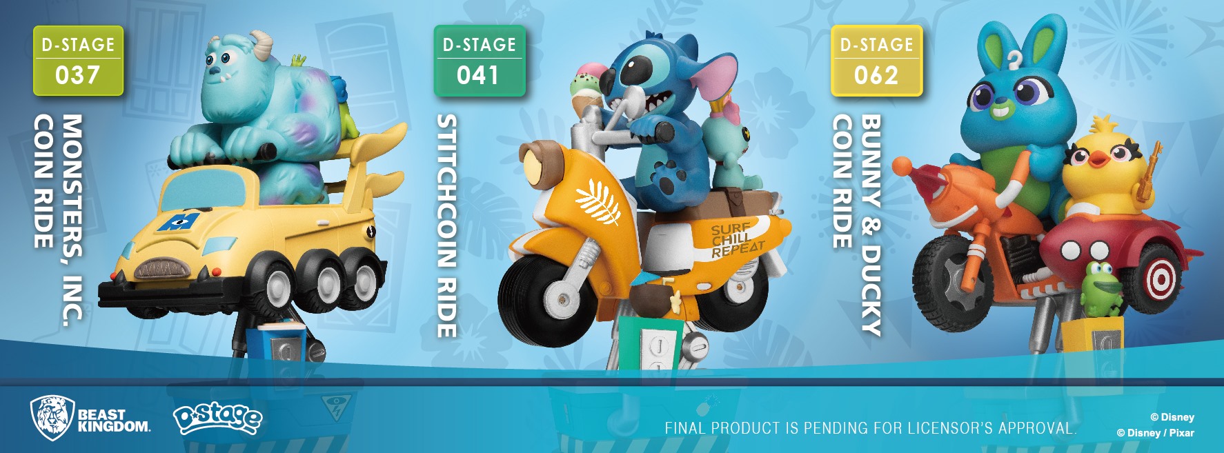 Disney Pixar : Diorama Stage : Coin Ride - Stitch (DS041)